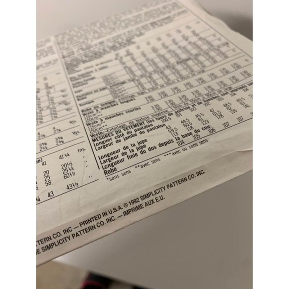 Vintage 1992 Simplicity Sewing Pattern 7896 Womens Pants Skirt Dress Tunic Jacke - Picture 4 of 6